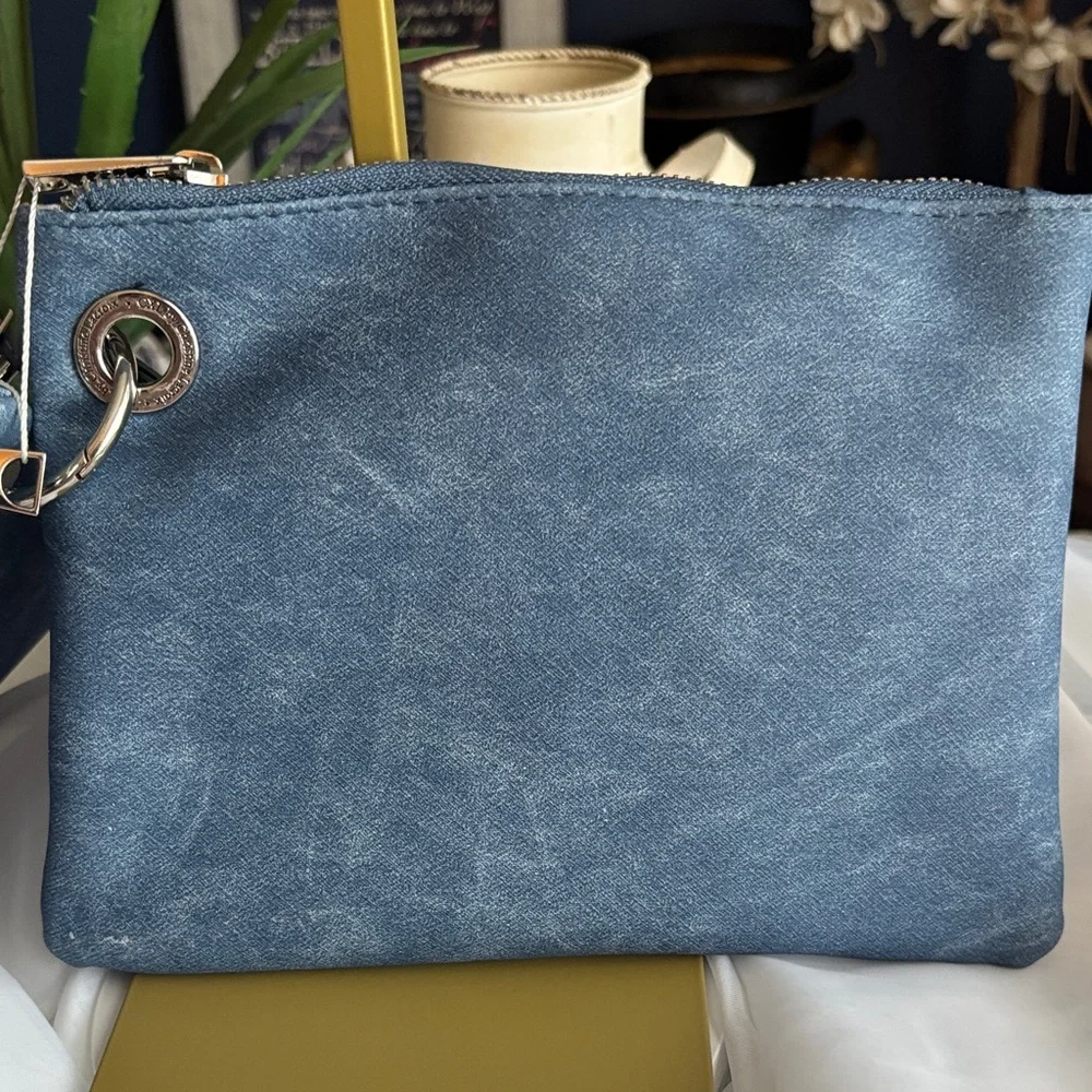 CXL by Christian Lacroix Denim Blue Wristlet Pouch